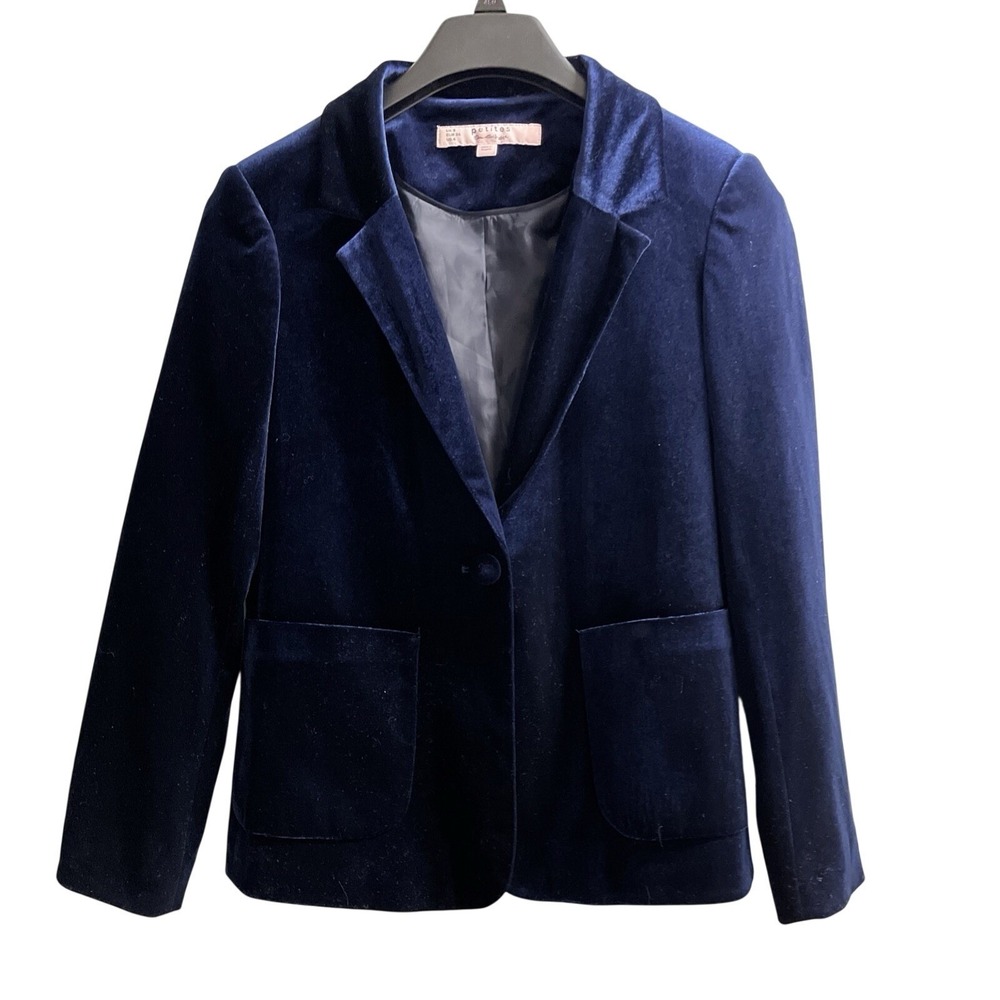 Miss Selfridge Blazer Womens 4P Blue‎ Blazer Structured One Button Fairy Whimsy